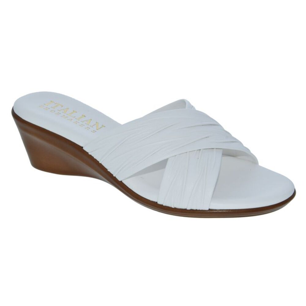 Italian Shoemakers Kenny White Womens sandals 11 NEW